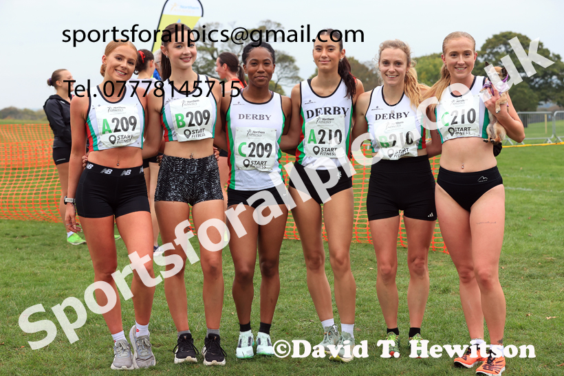 Senior Womens relay, 2025 Northern Cross Country Relays, Graves Park, Sheffield. Photo: David T. Hewitson/Sports for All Pics